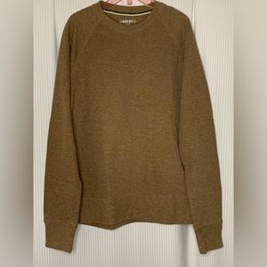 Kolby Mens Crewneck Sweater Long Sleeve Soft Brown Size Medium